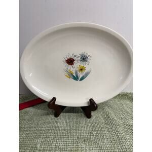 Vintage Shenango China Oval Platter Floral Restaurant Ware USA
